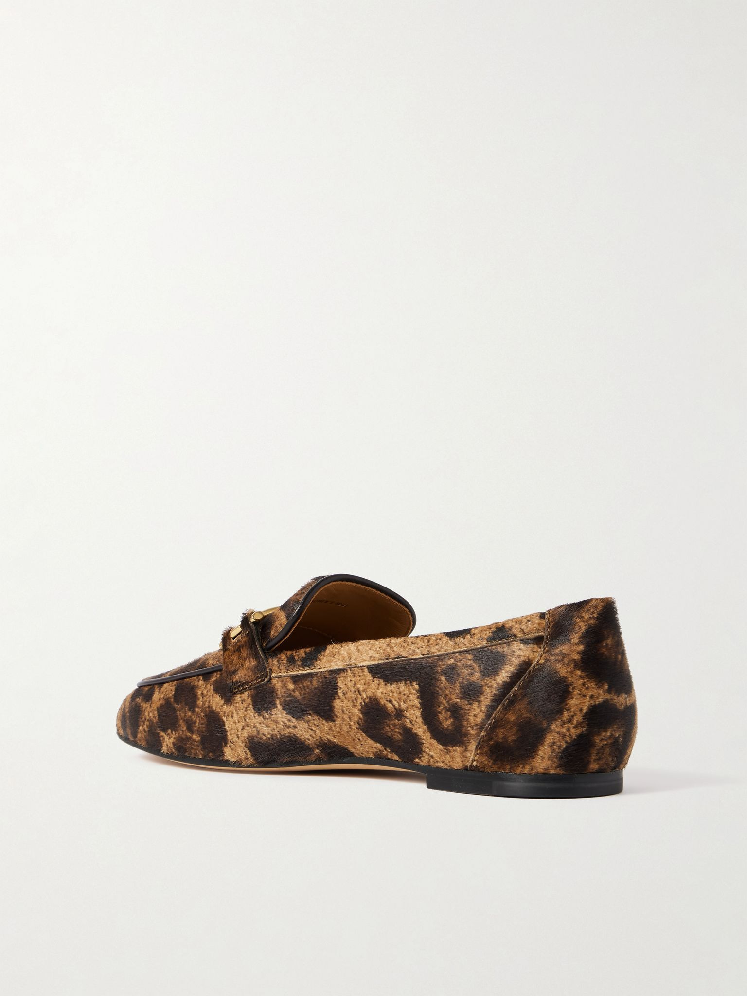 Embellished leopard-print calf hair loafers Leopard print - 3