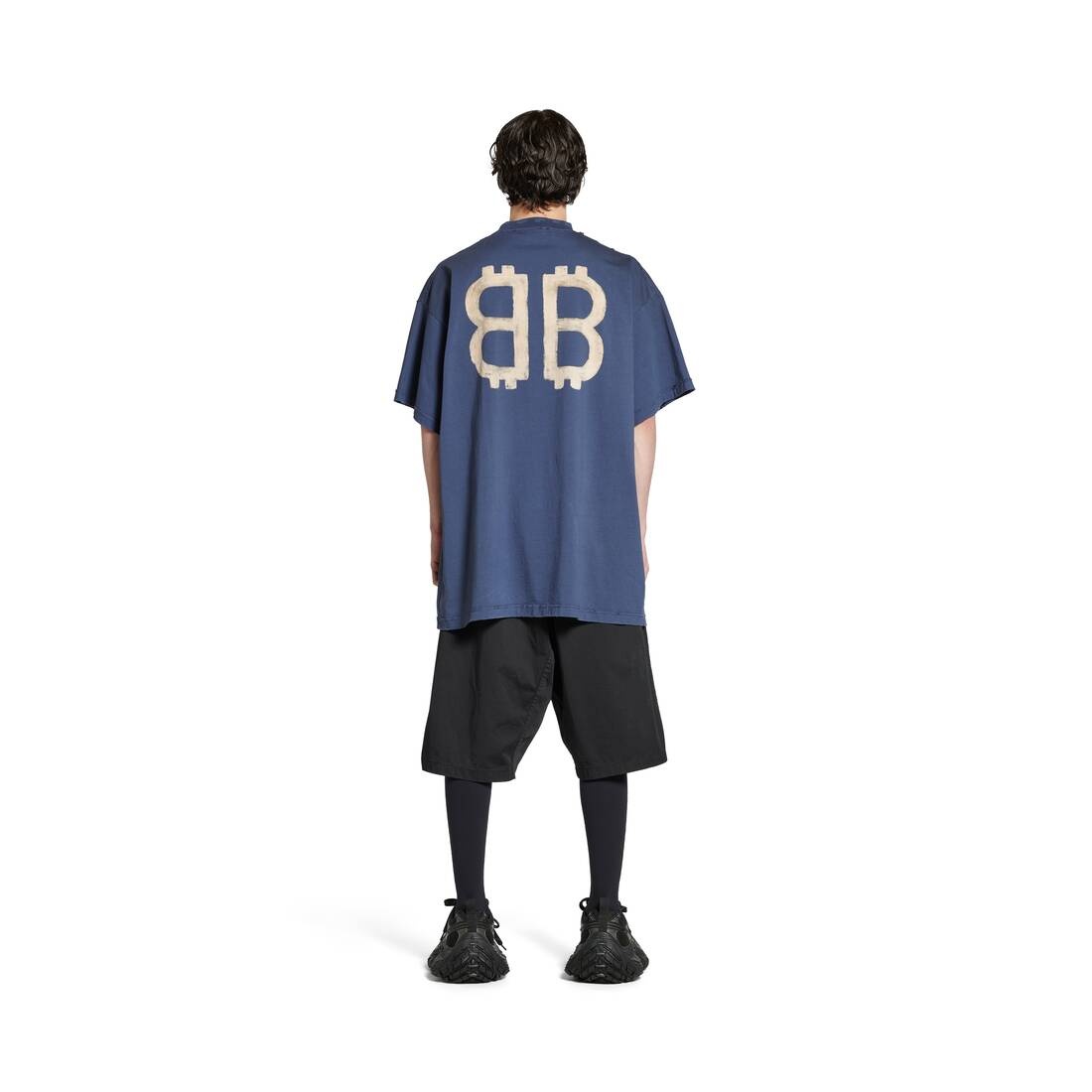 Crypto T-shirt Oversized in Blue - 4
