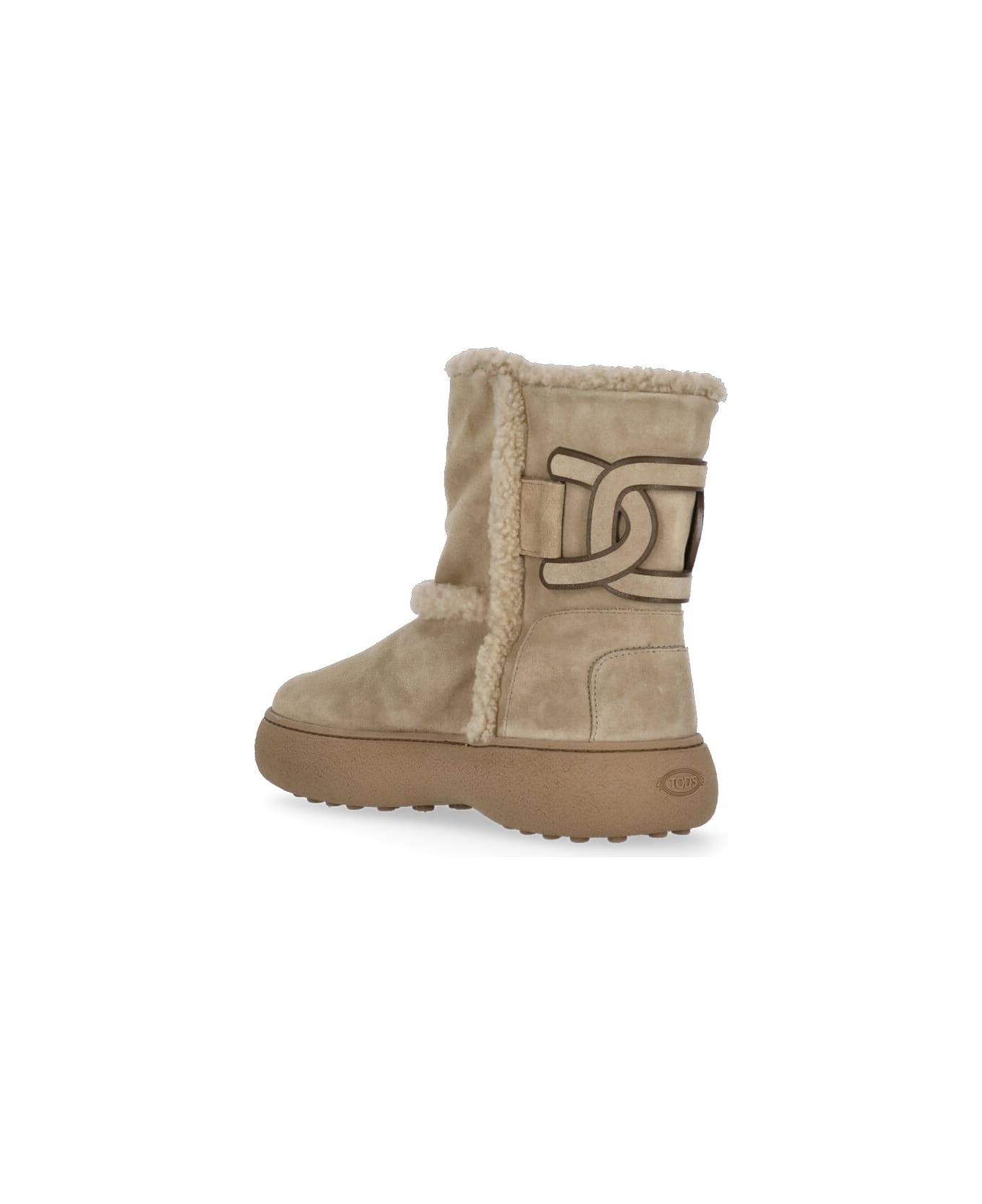Suede And Sheepskin Ankle Boot - 3