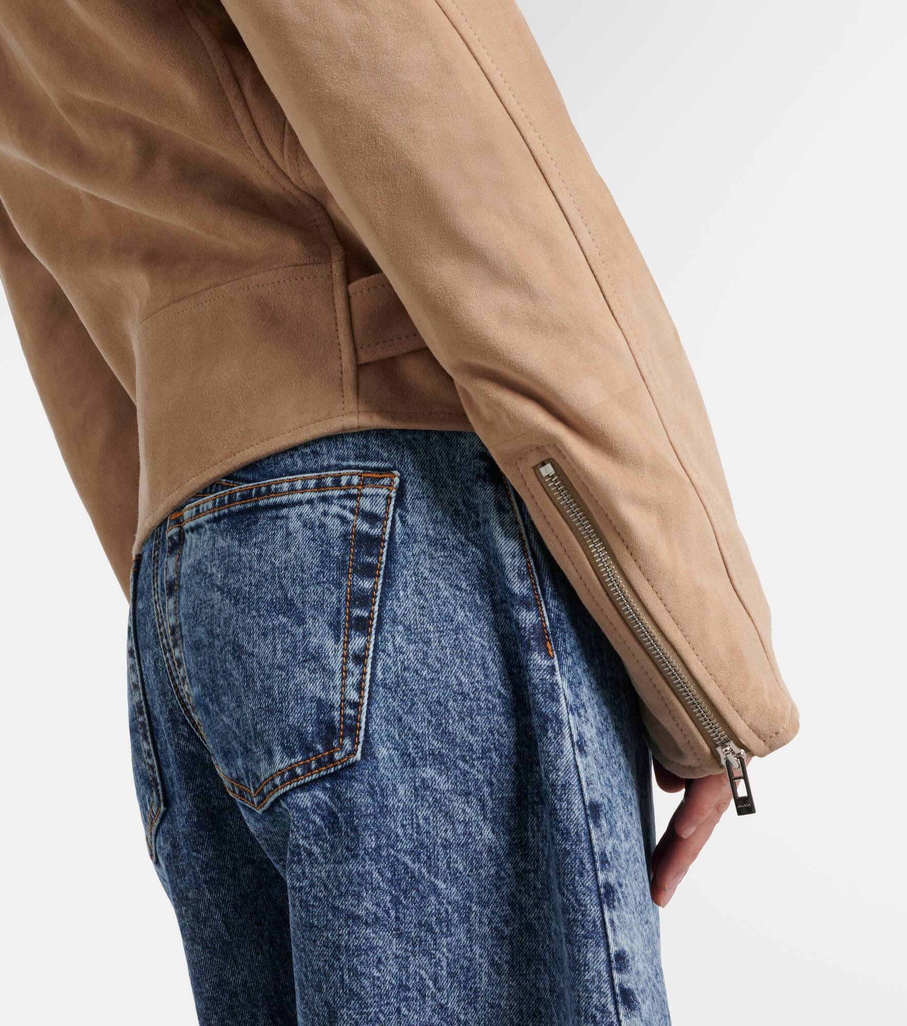 Suede biker jacket - 6