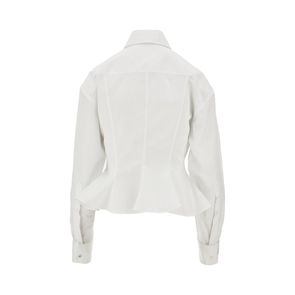 POPLIN SHIRT WITH PEPLUM BOTTON - 3