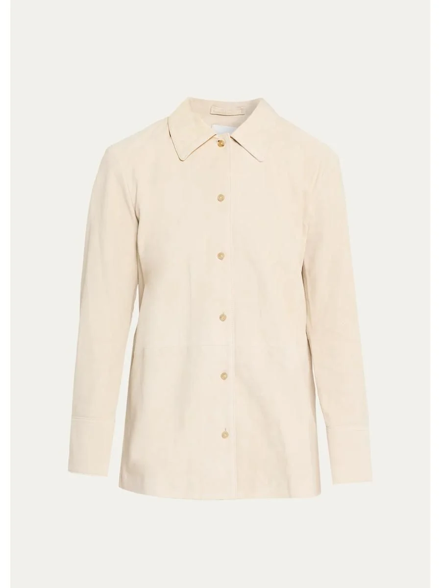 Suede Paneled Shirt Jacket - 1