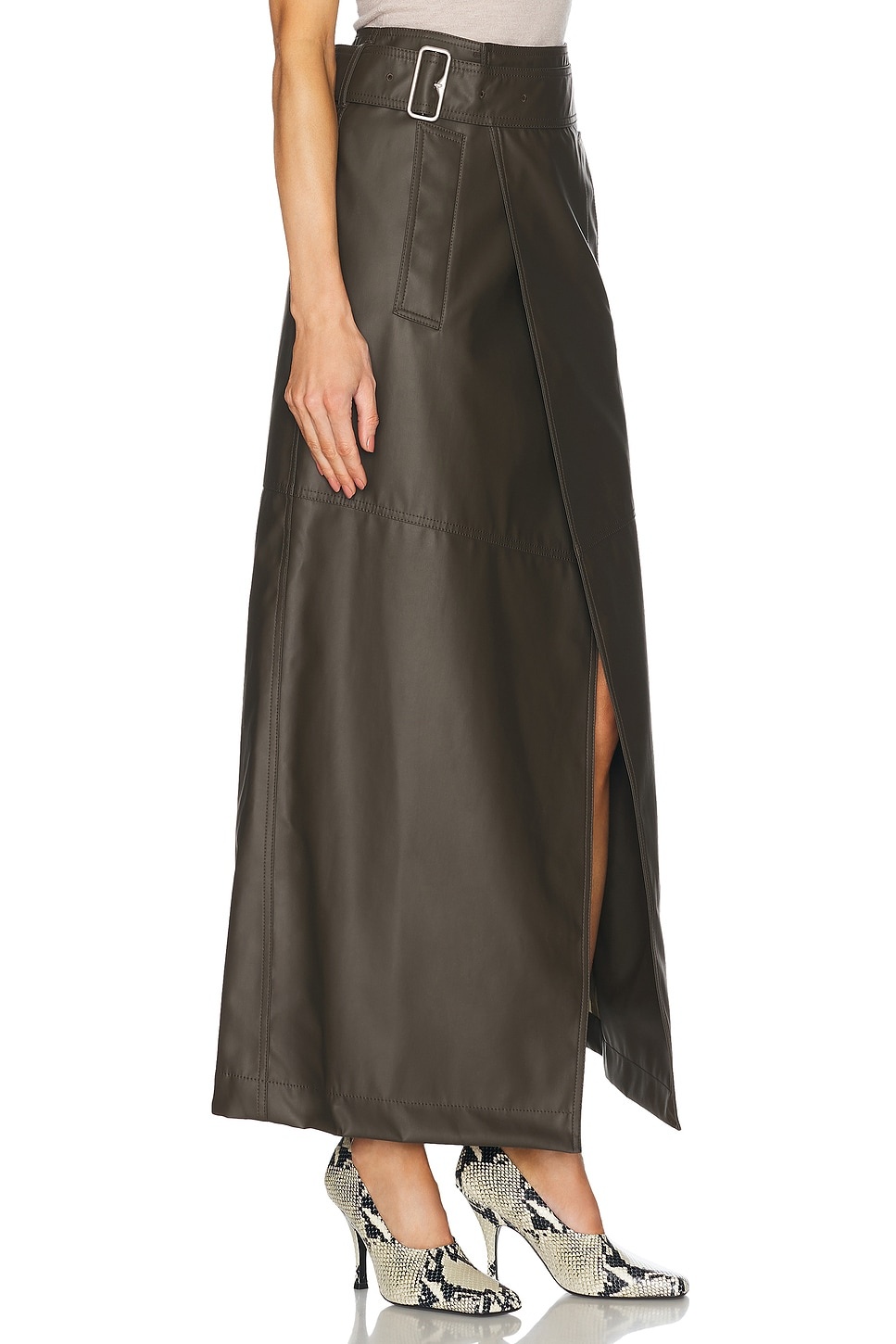 Front Slit Midi Skirt - 2