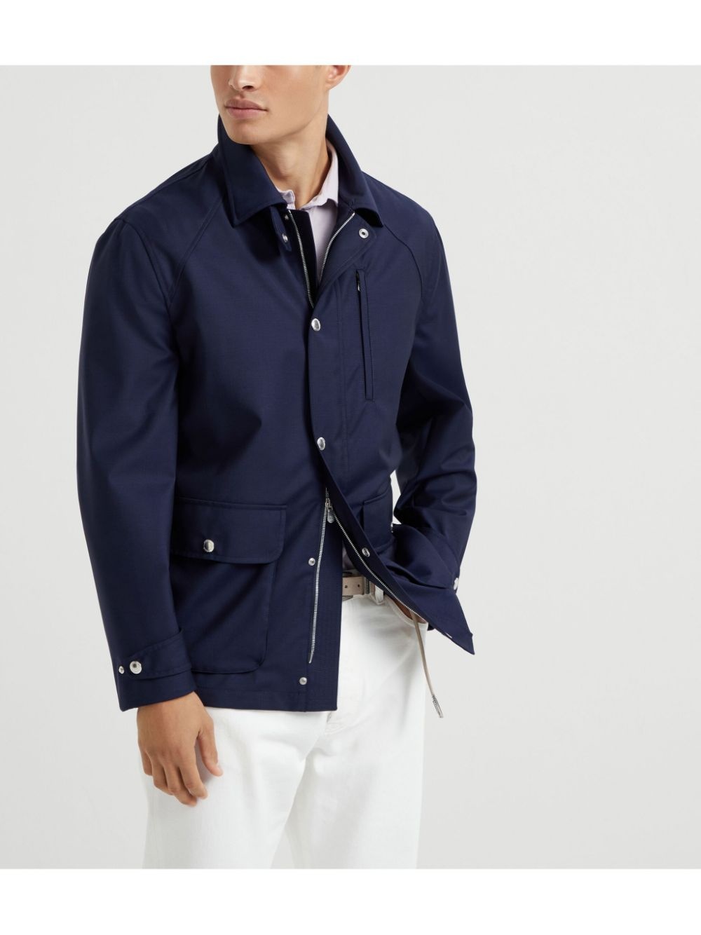 raglan-sleeve field jacket - 3