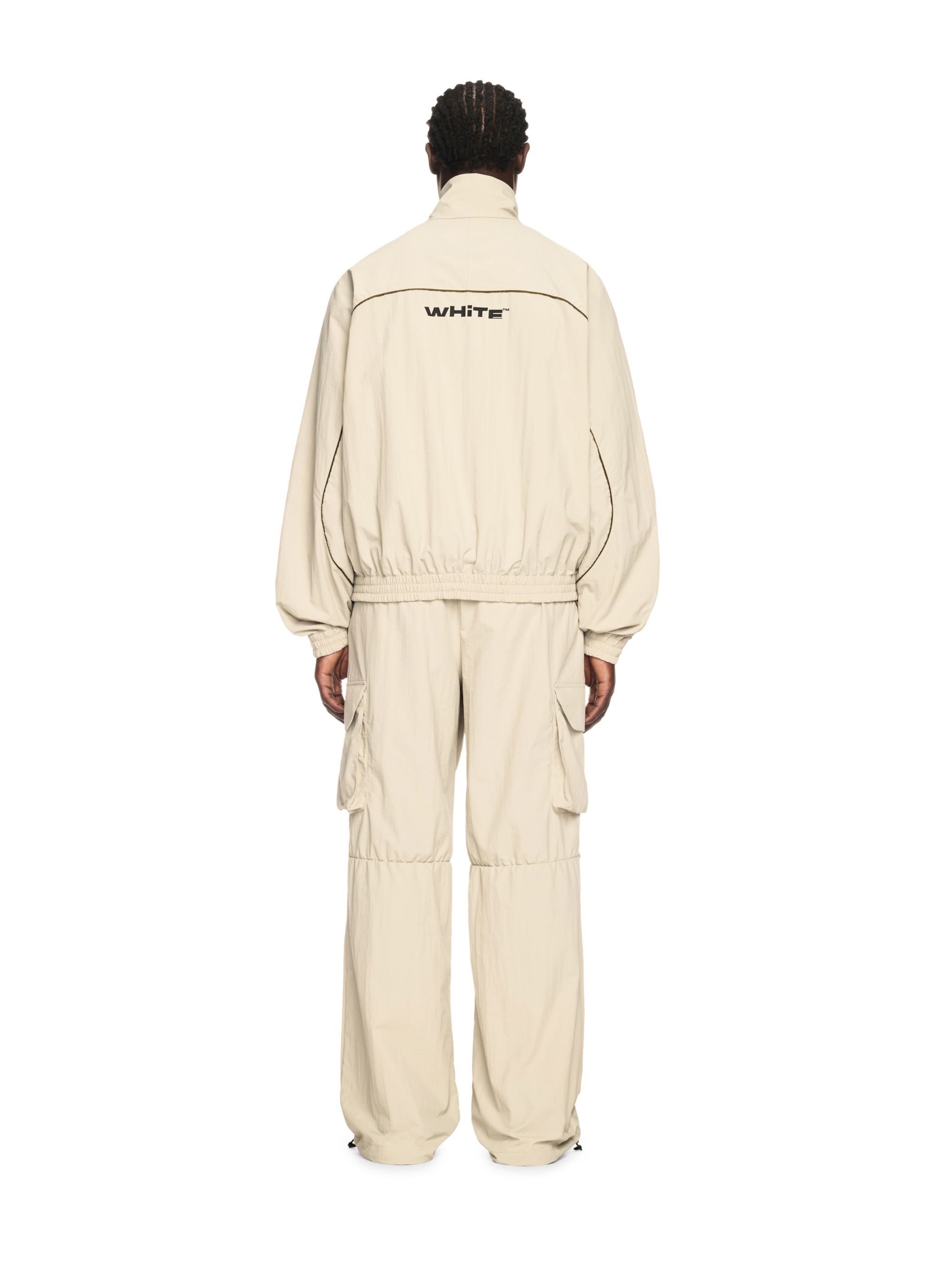 Gray Off Split Track Pants - 4
