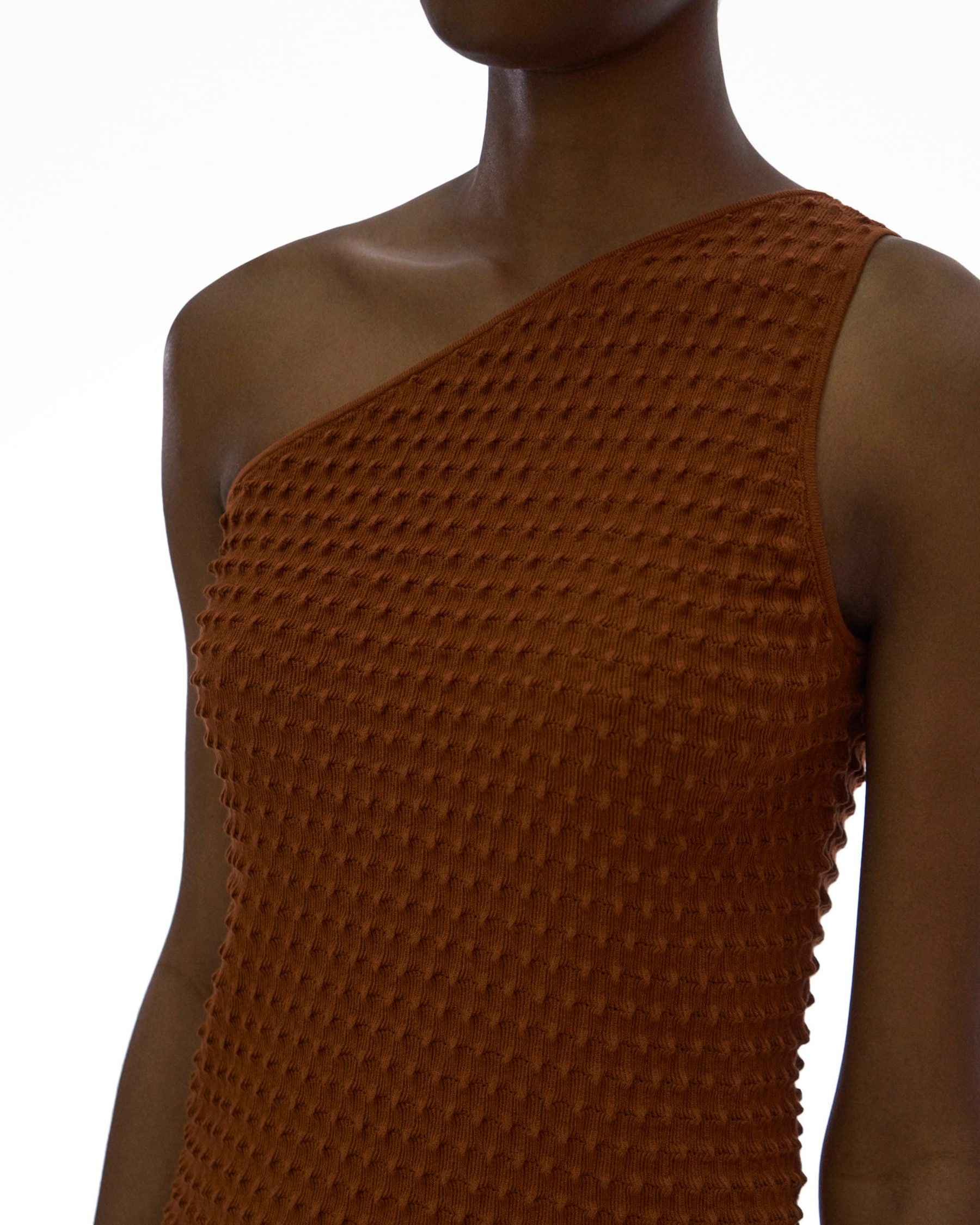 SPIKE KNIT ONE-SHOULDER TANK - 6