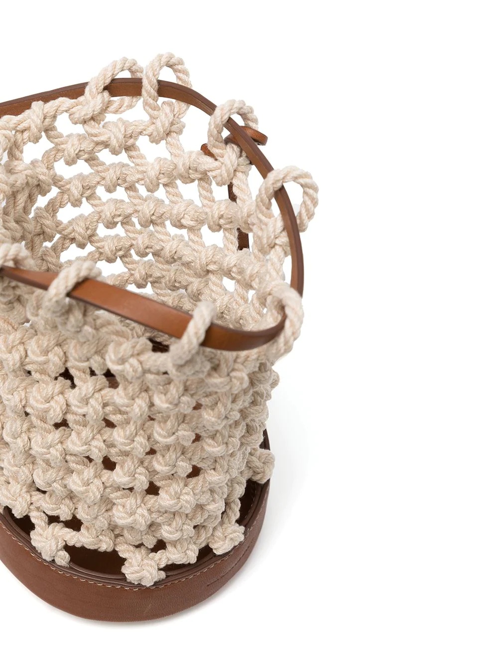 open-knit satchel bag - 5