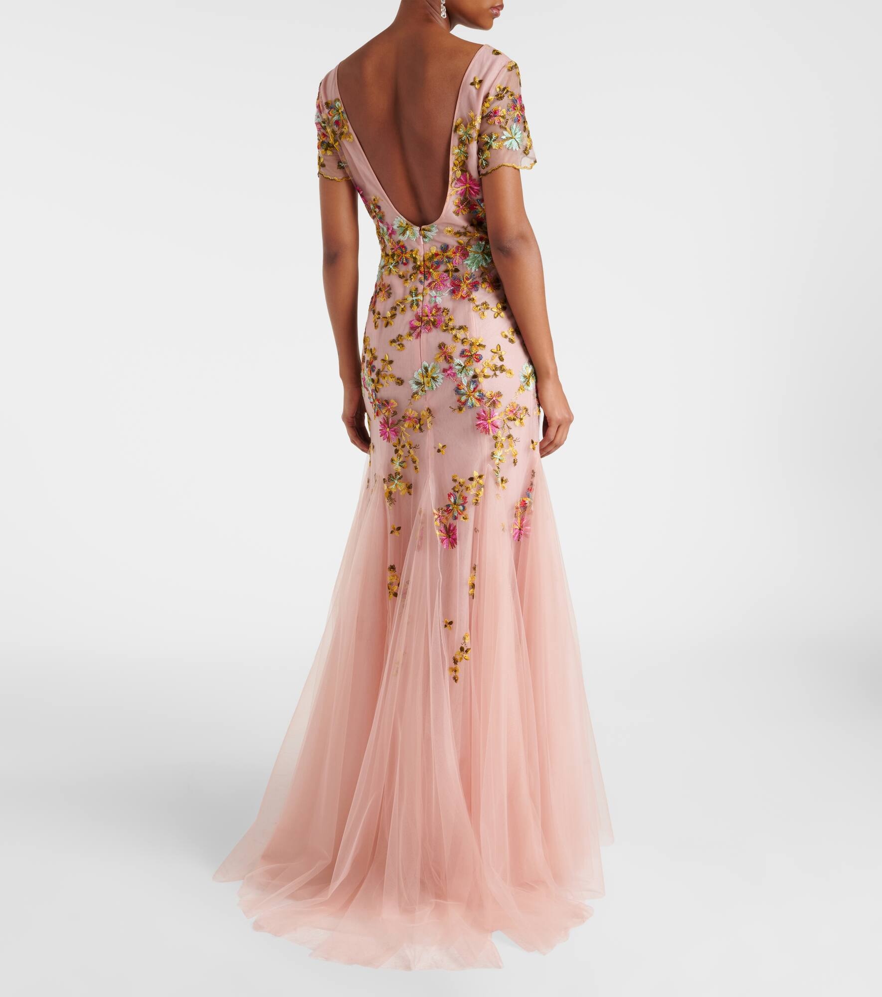 Polina embroidered tulle gown - 3