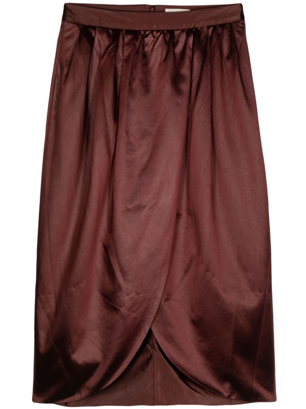 pleat-detailing midi skirt - 1