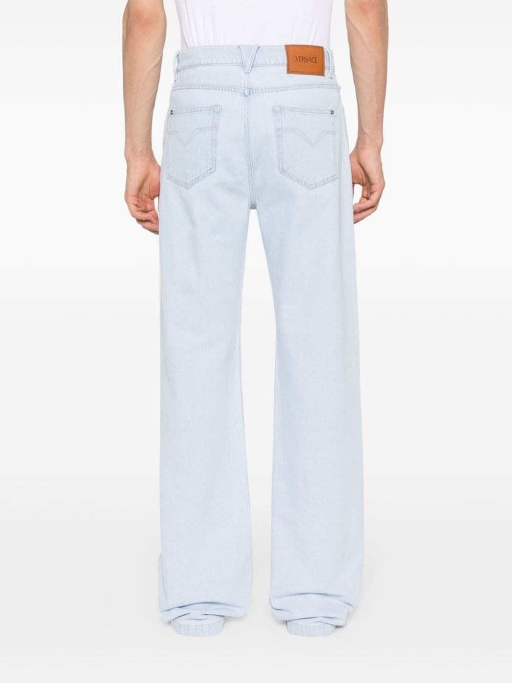 logo-appliquÃ© straight jeans - 4