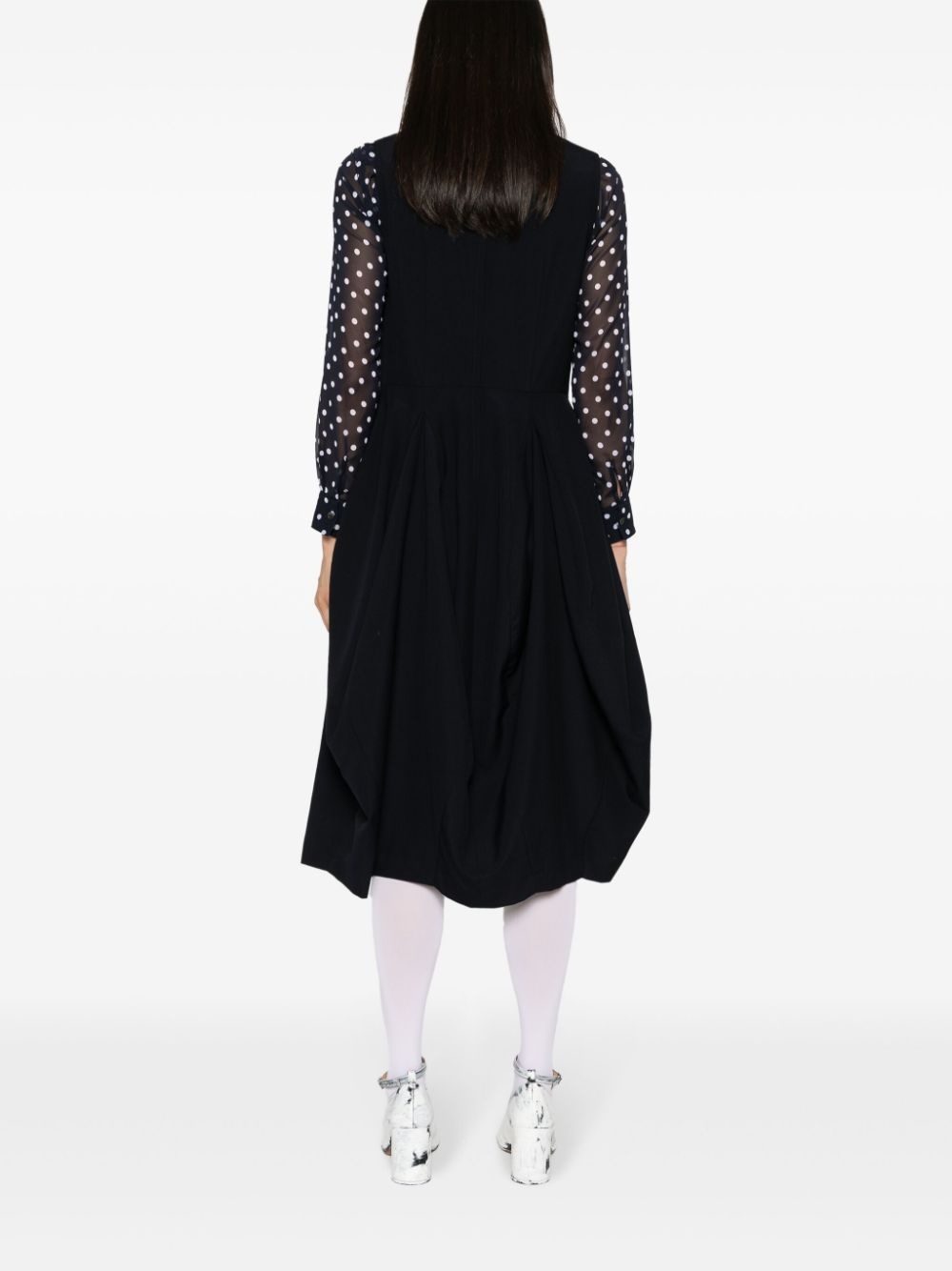 sleeveless flared midi skirt - 4