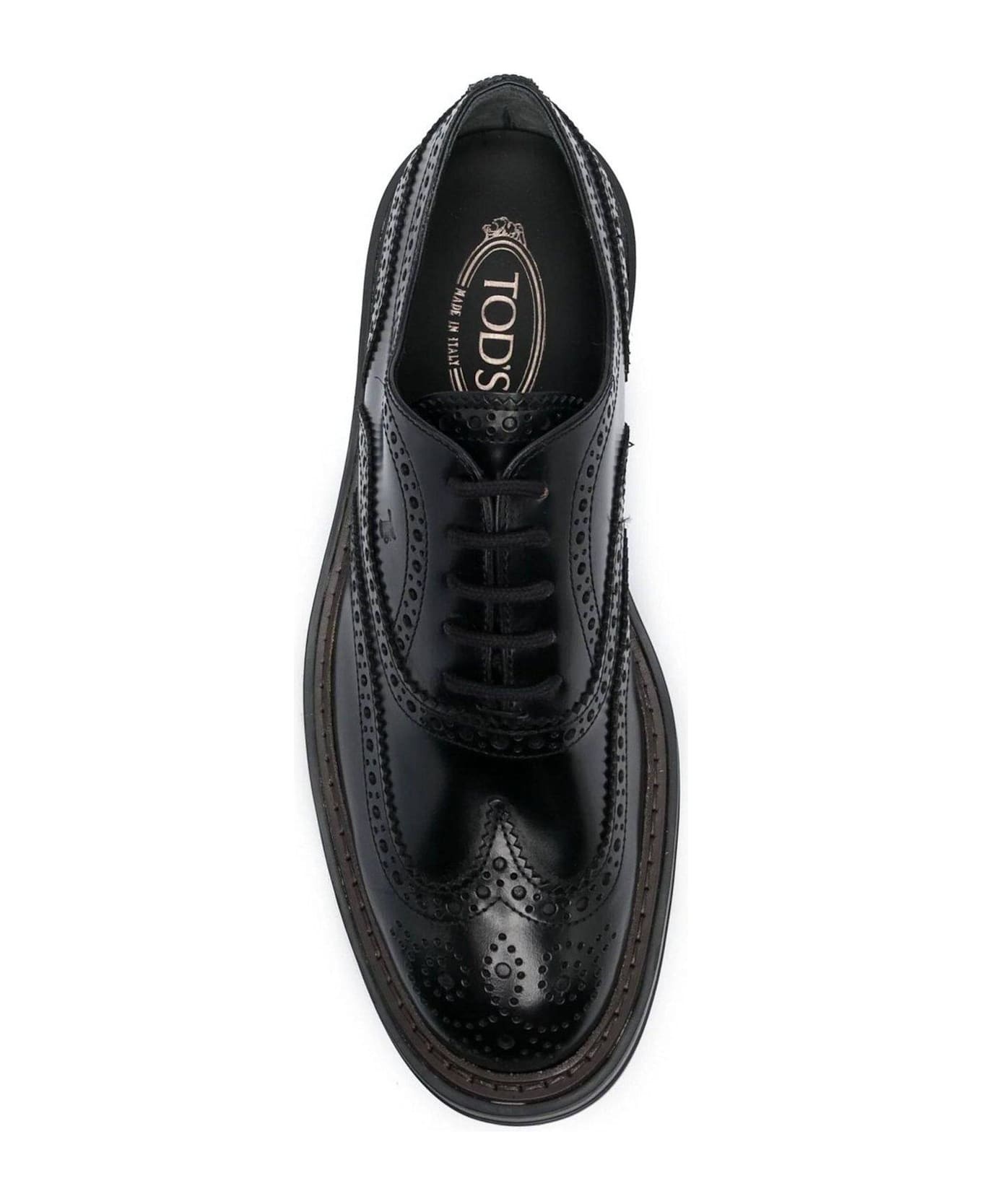 Round Toe Lace-up Oxford Shoes - 4