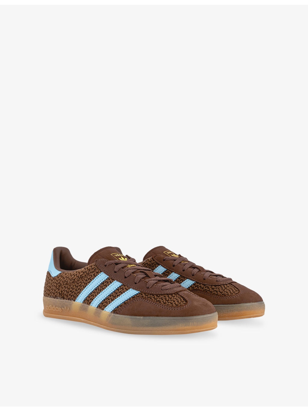 Gazelle Indoor Textured Woven and Leather Low-Top Trainers - 3
