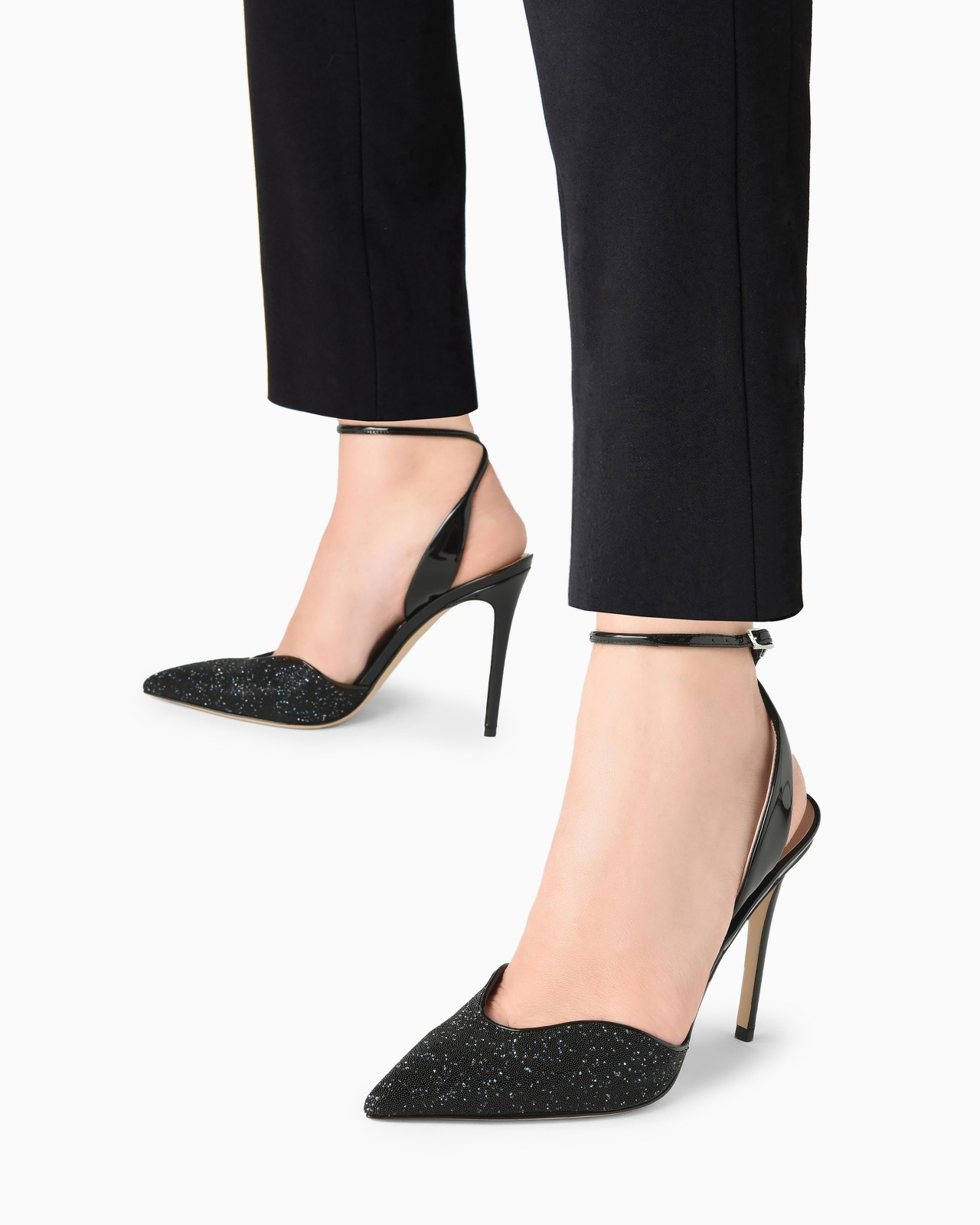 Patent leather and rhinestone court shoes - 6