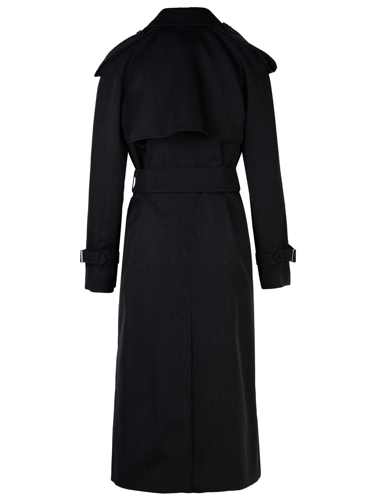 トレンチコート Burberry Grey Wool Long Trench Coat Burberry Burberry Grey Wool Long Trench Coat Woman