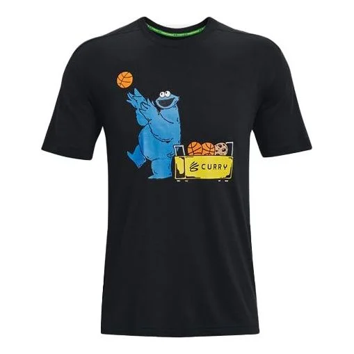 Under Armour Curry Cookie Monster T-shirt 'Black' 1369624-001 - 1