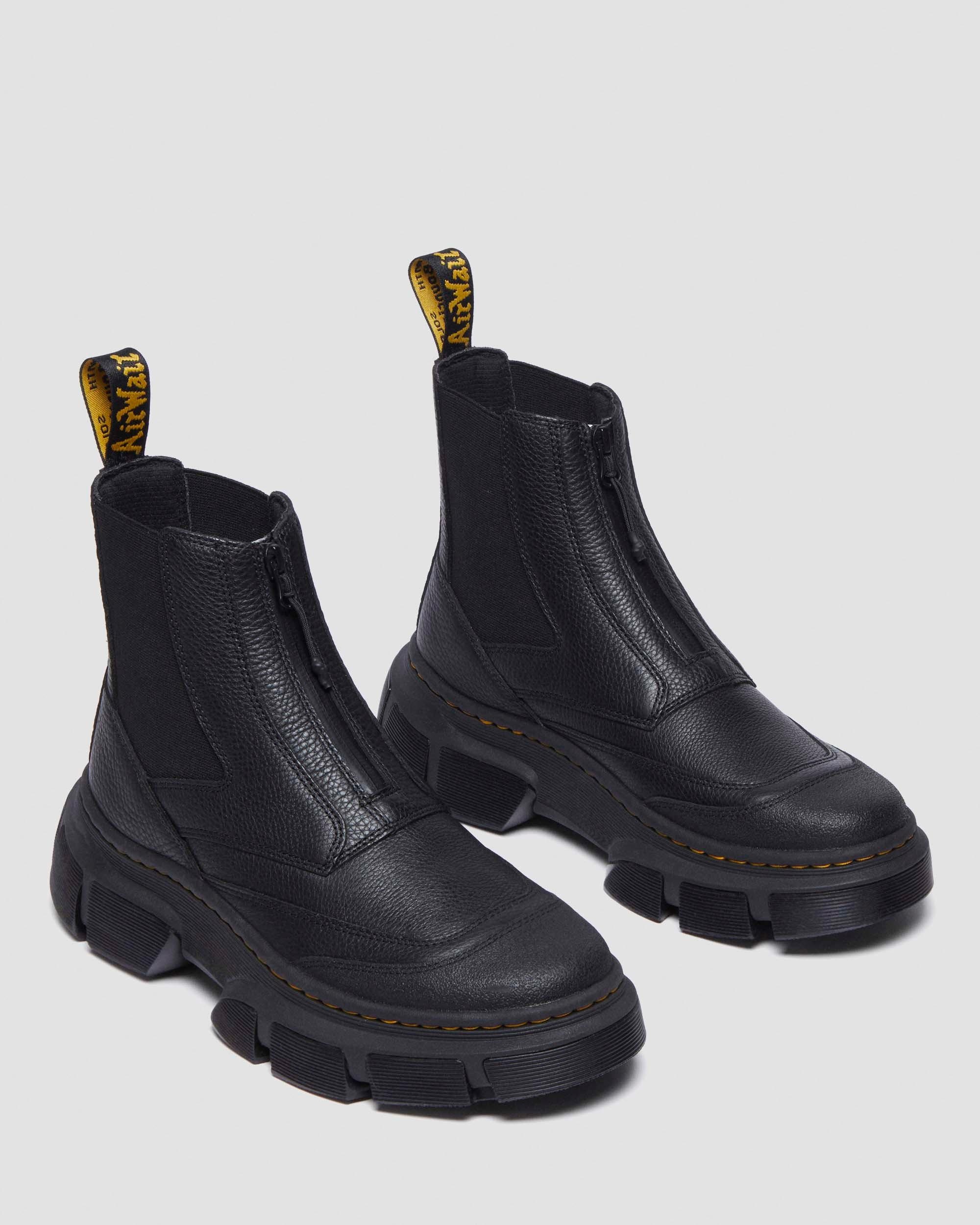 DMXL Zip Leather Chelsea Boots - 6