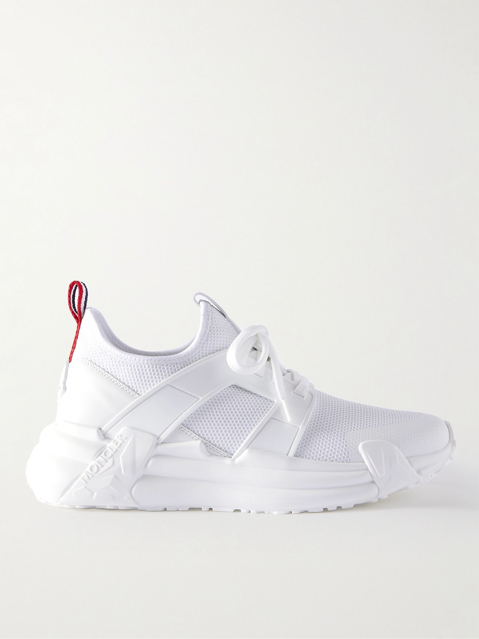 Lunarove Rubber and Leather-Trimmed Neoprene Sneakers White - 1