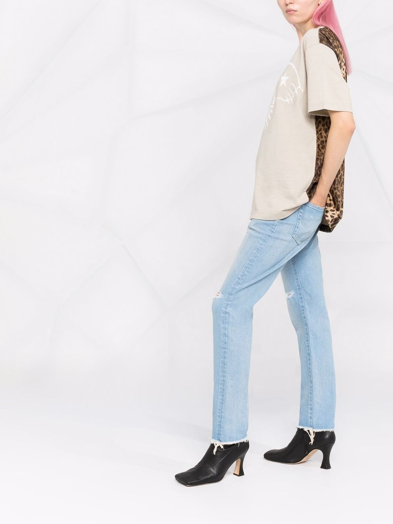 distressed skinny-cut jeans 4
