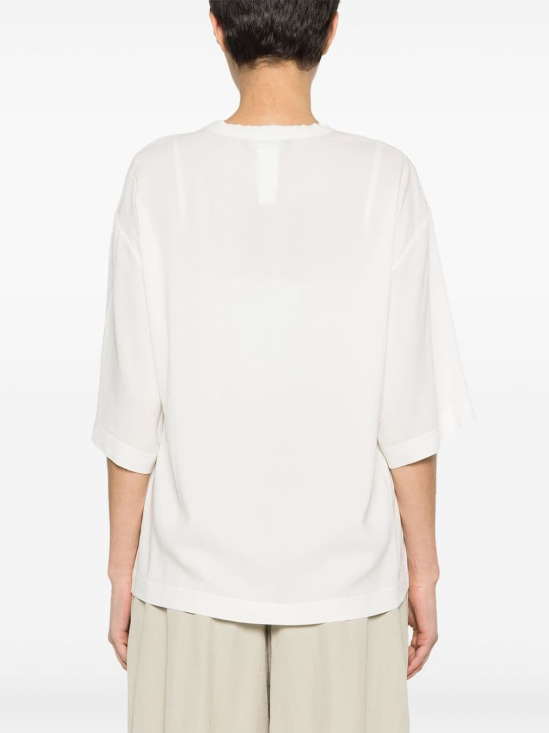 chiffon-crepe T-shirt 4