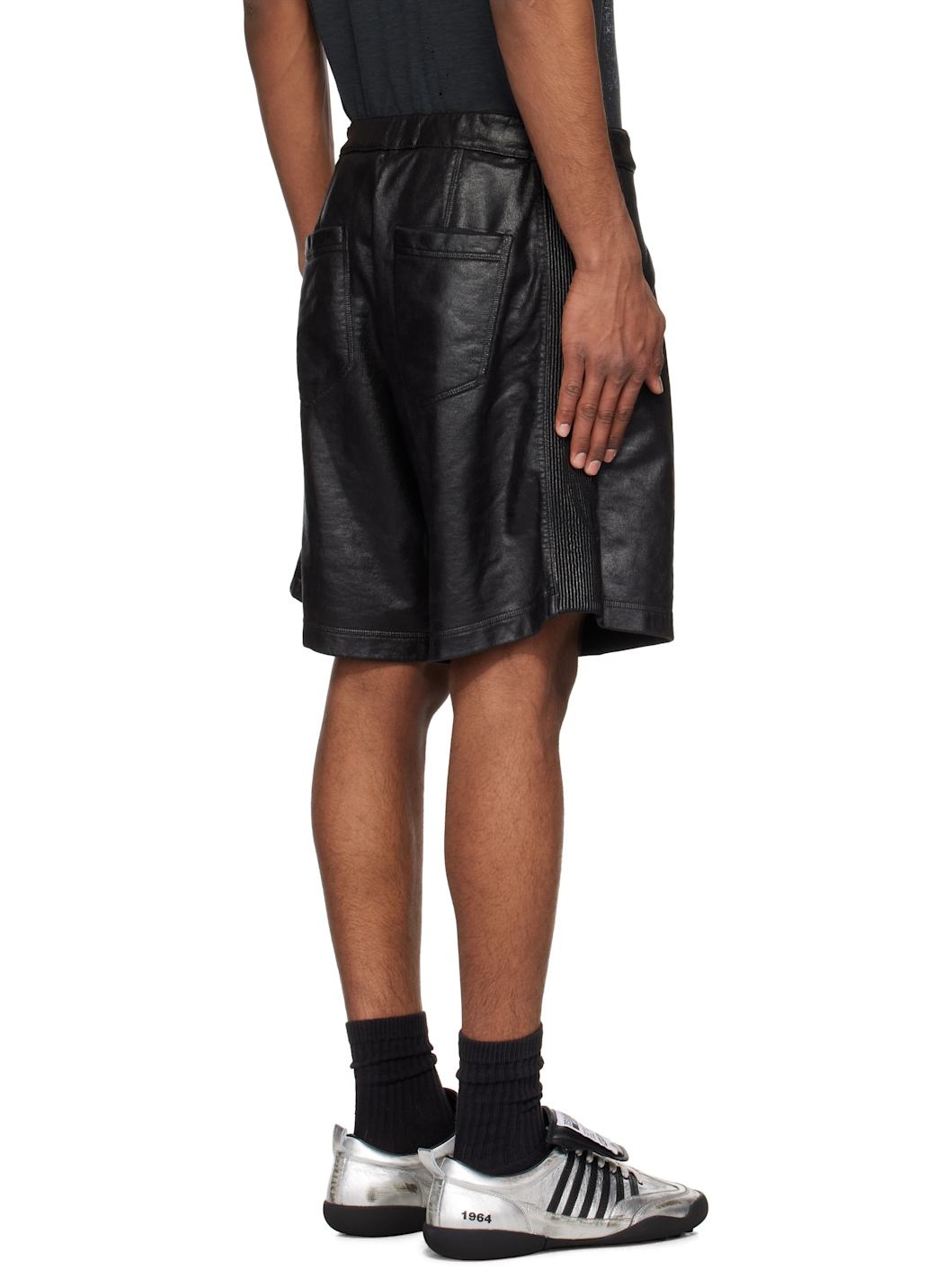 Black Big Boxer Biker Shorts - 3