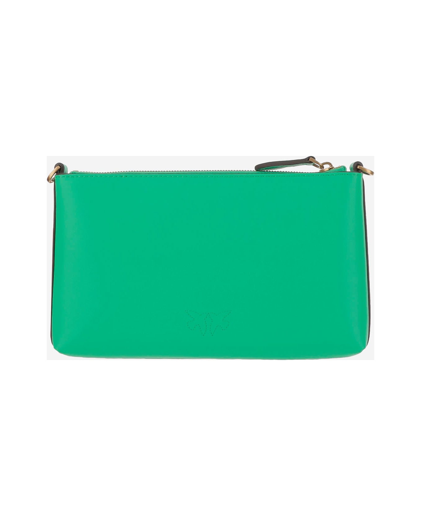 Leather Clutch Bag With Logo - 2