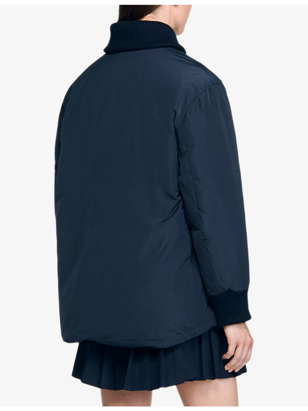 Contrast-Collar Quilted Shell Jacket - 4