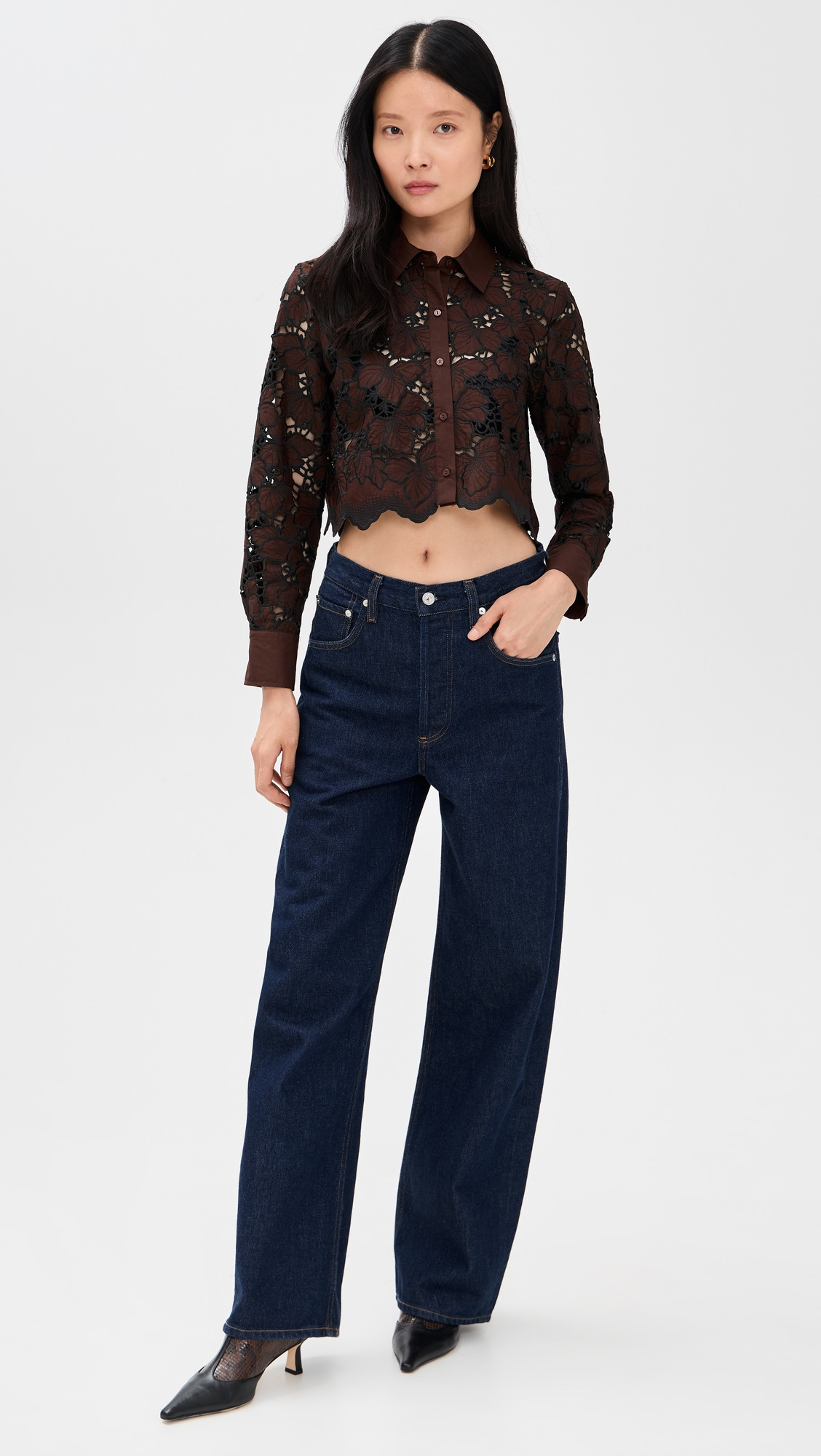 Seychelle Cropped Button Down - 4