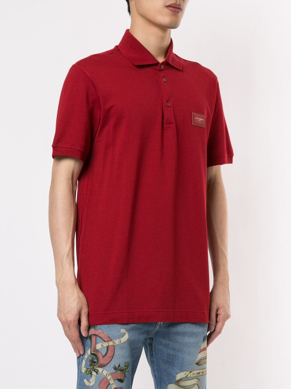 logo plaque polo shirt - 3