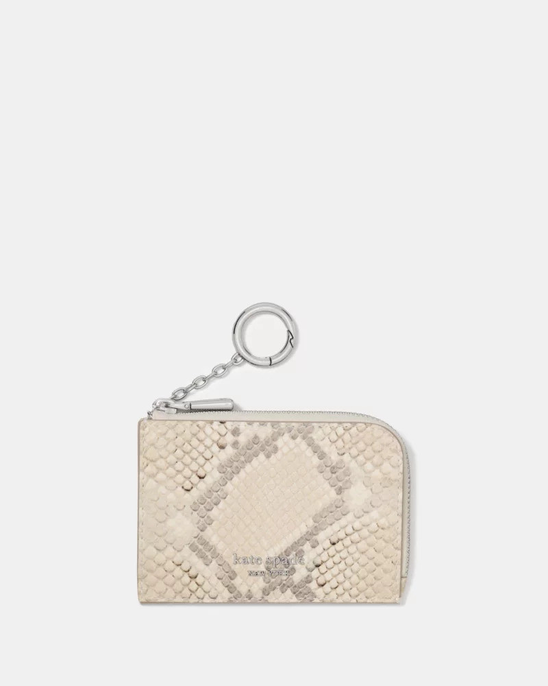 Snake Embossed Mini Zip Card Case 5