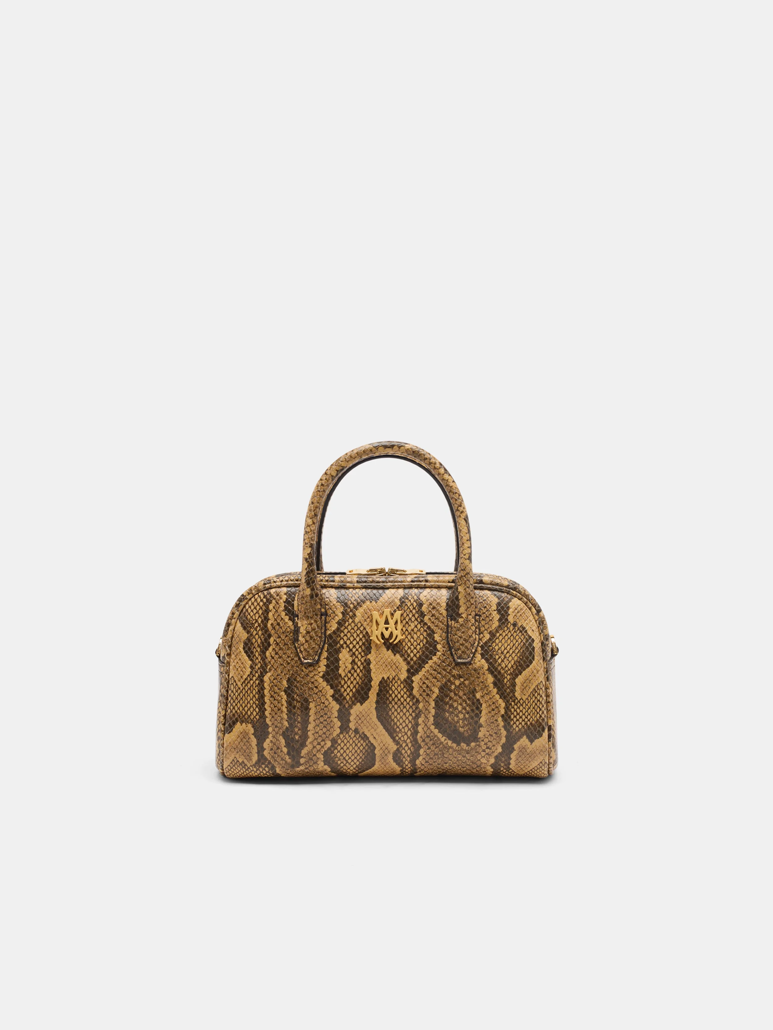 WOMEN'S PYTHON EMBOSSED MA BOWLING BAG - 1