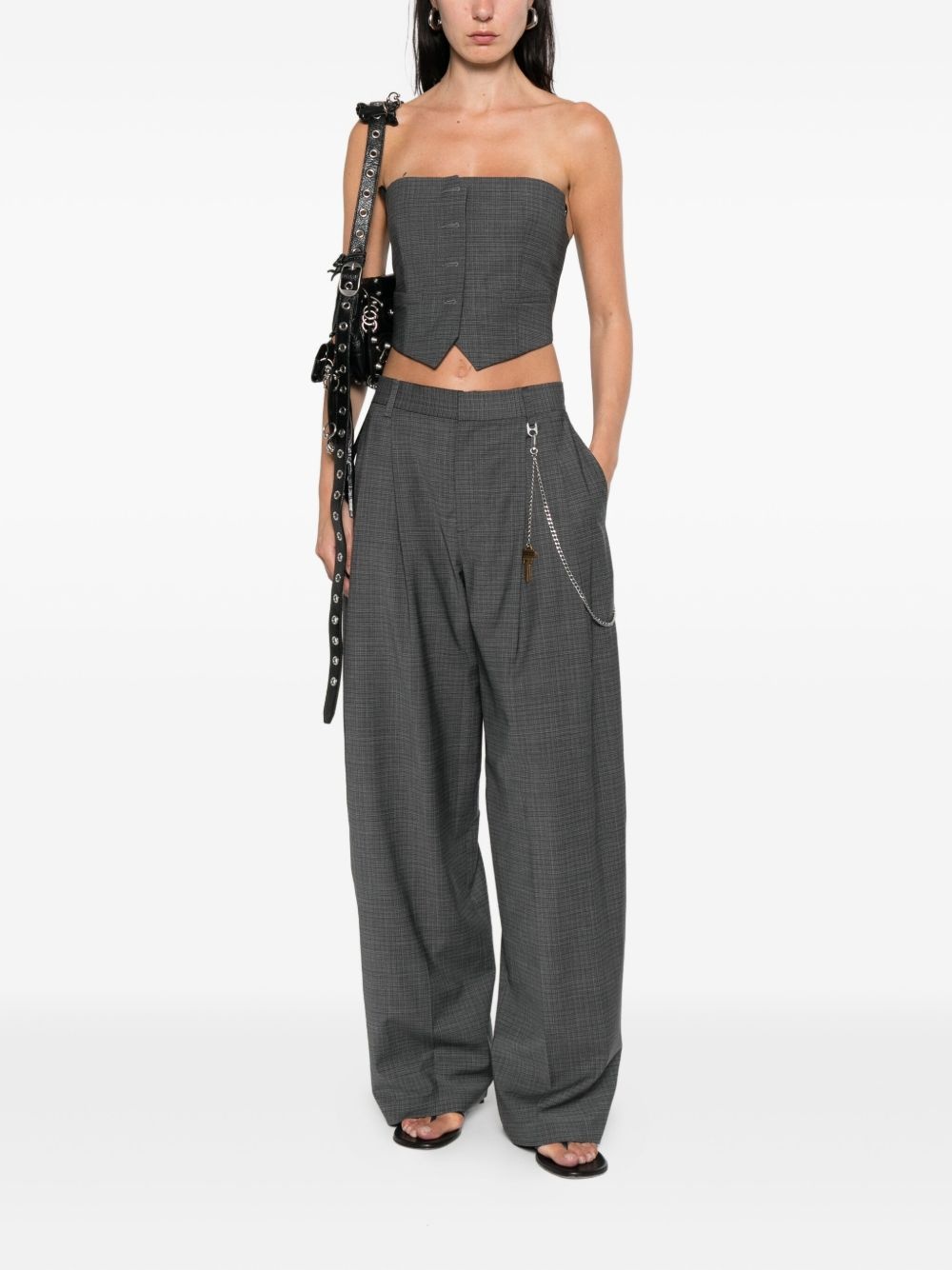 pleated key-chain trousers - 2
