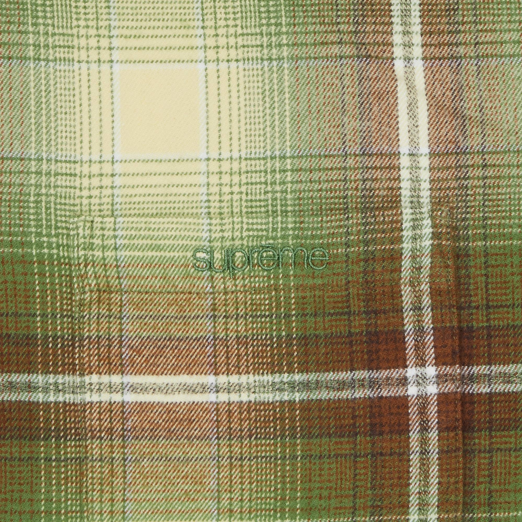 Supreme Shadow Plaid Flannel Shirt 'Green' - 3