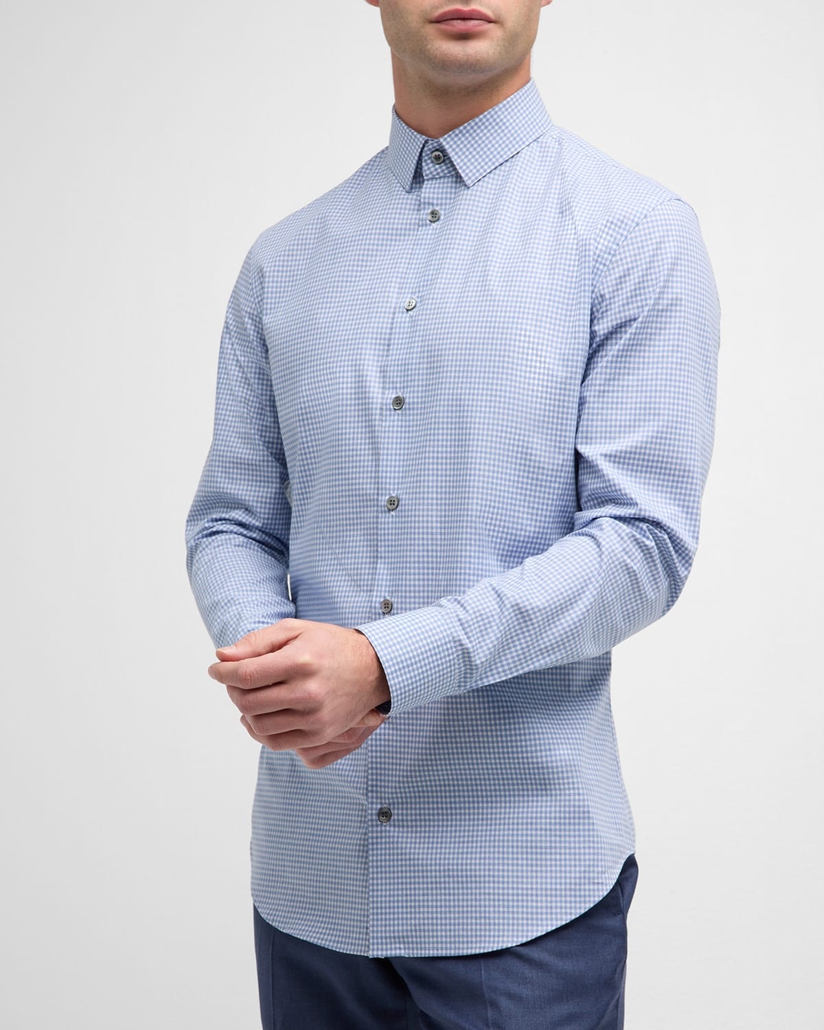 Men's Micro-Box Cotton Sport Shirt - 6