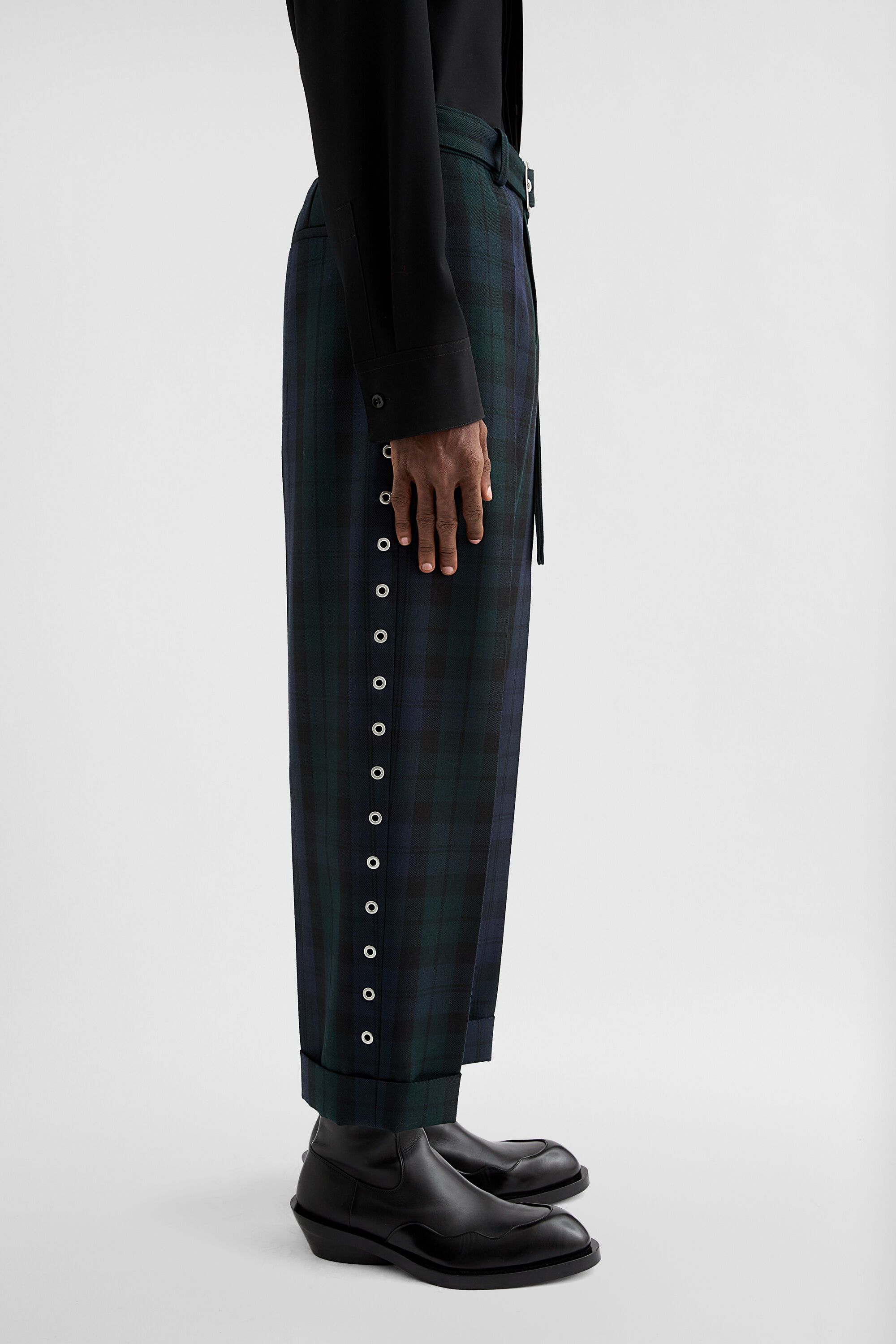 Wool Belted Trousers - 2