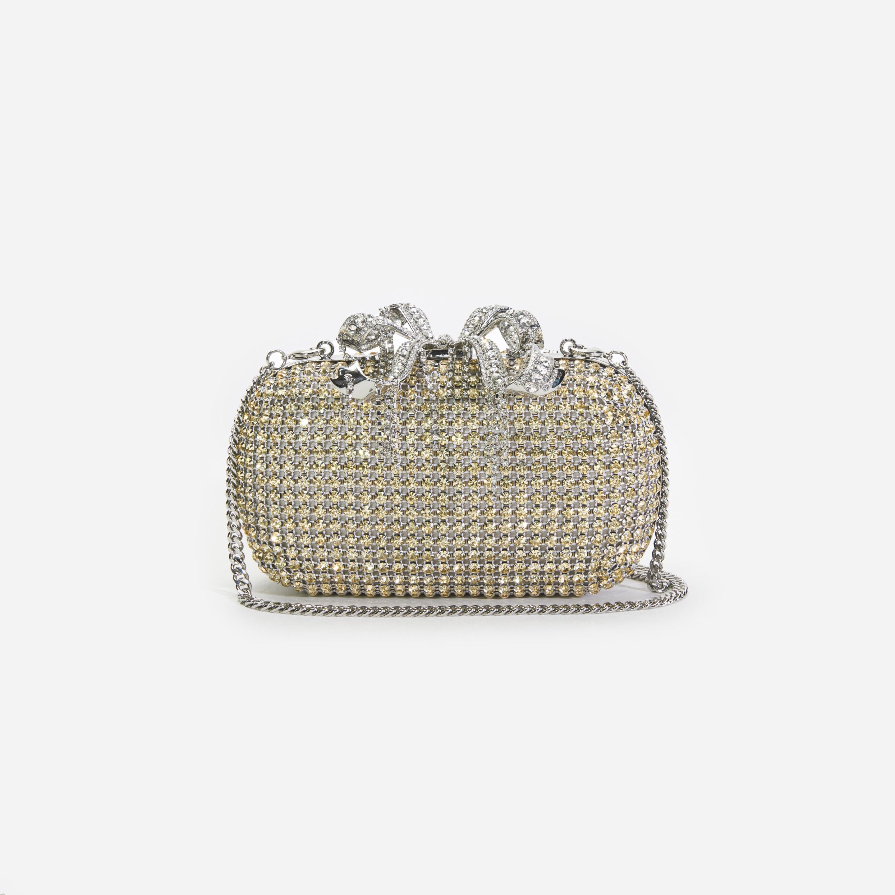 Champagne Chainmail Clutch Bag - 4