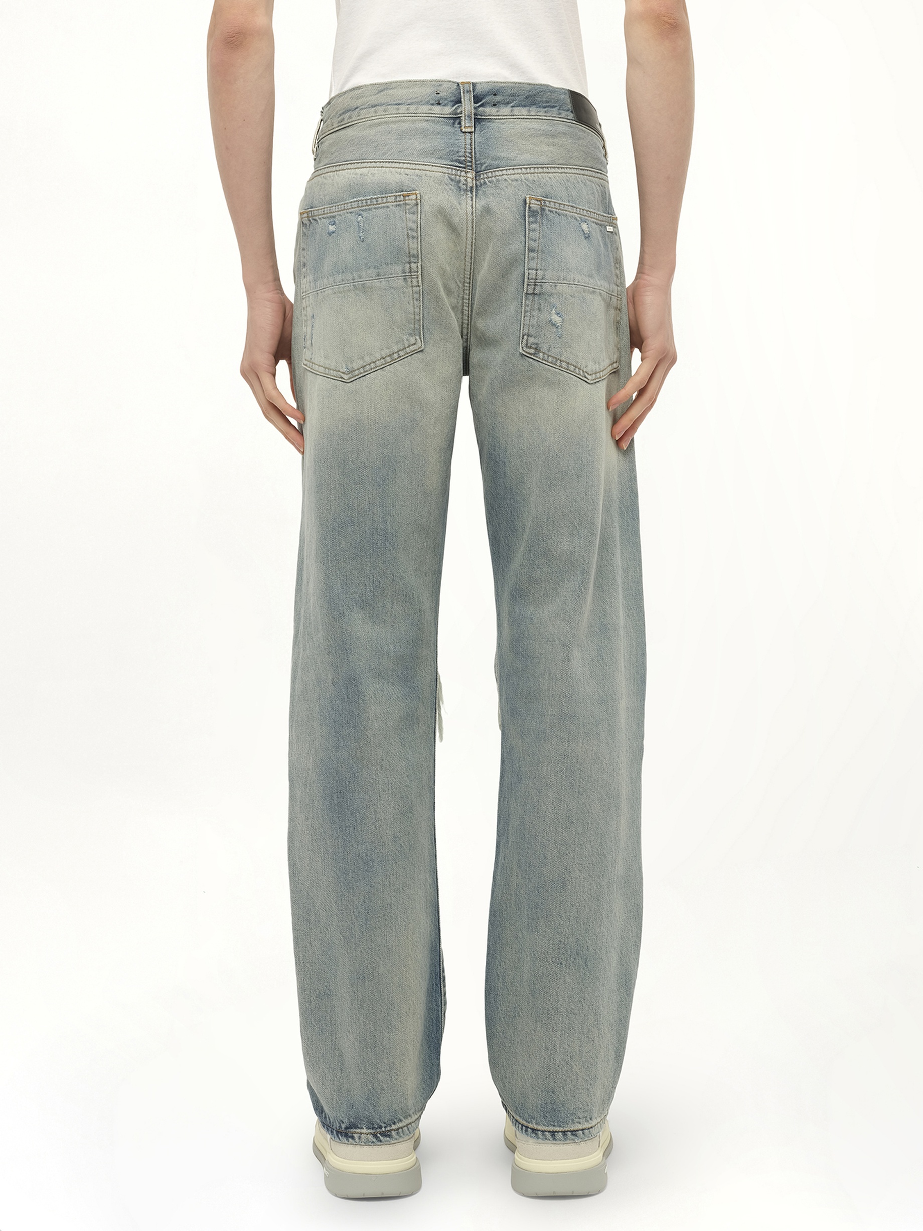 Suede Straight MX1 Jeans in Antique Indigo - 6