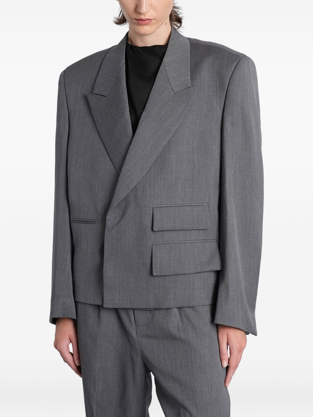 double-breasted blazer - 1