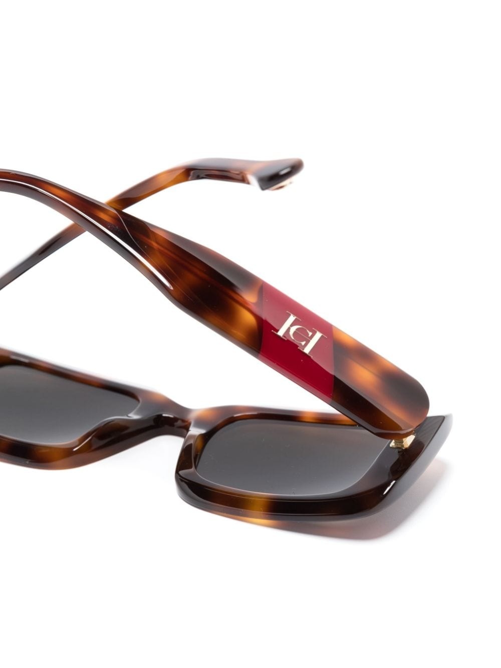 tortoiseshell rectangle-frame sunglasses - 3