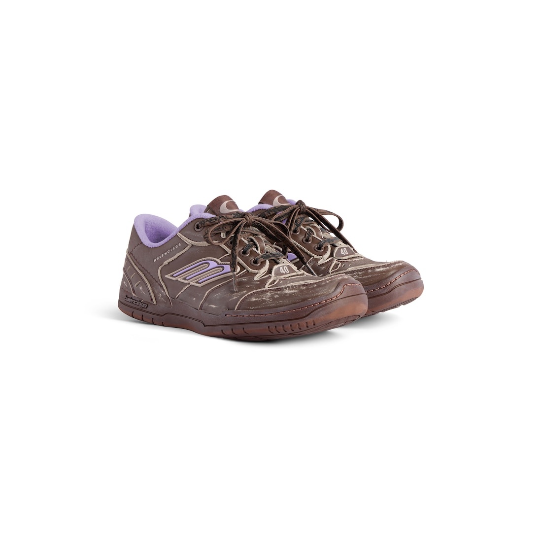 Women's Hamptons Medium Worn-out Sneaker in Brown/lilac - 2