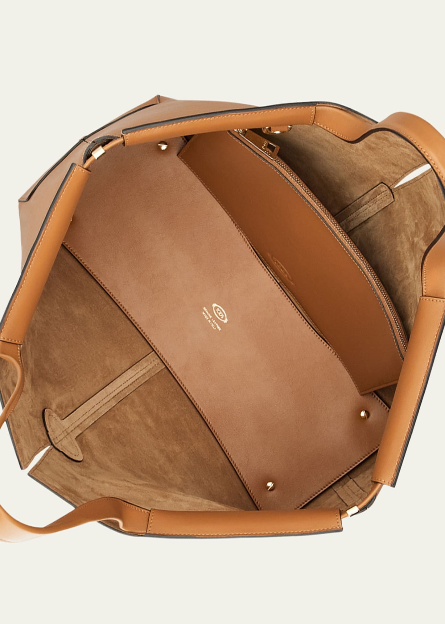 Media Calf Leather Shopper Tote Bag - 2