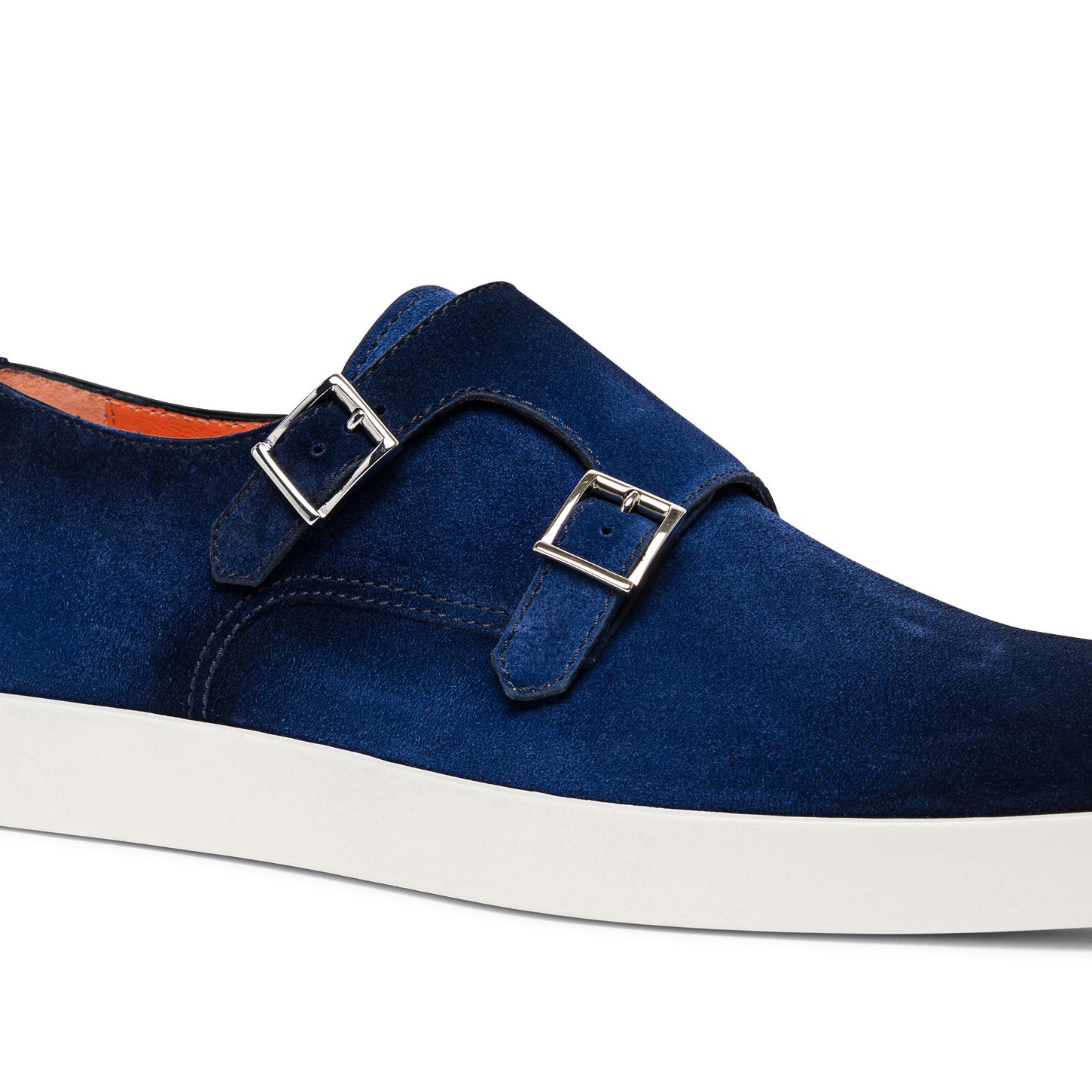 Men’s blue suede double-buckle shoe - 5