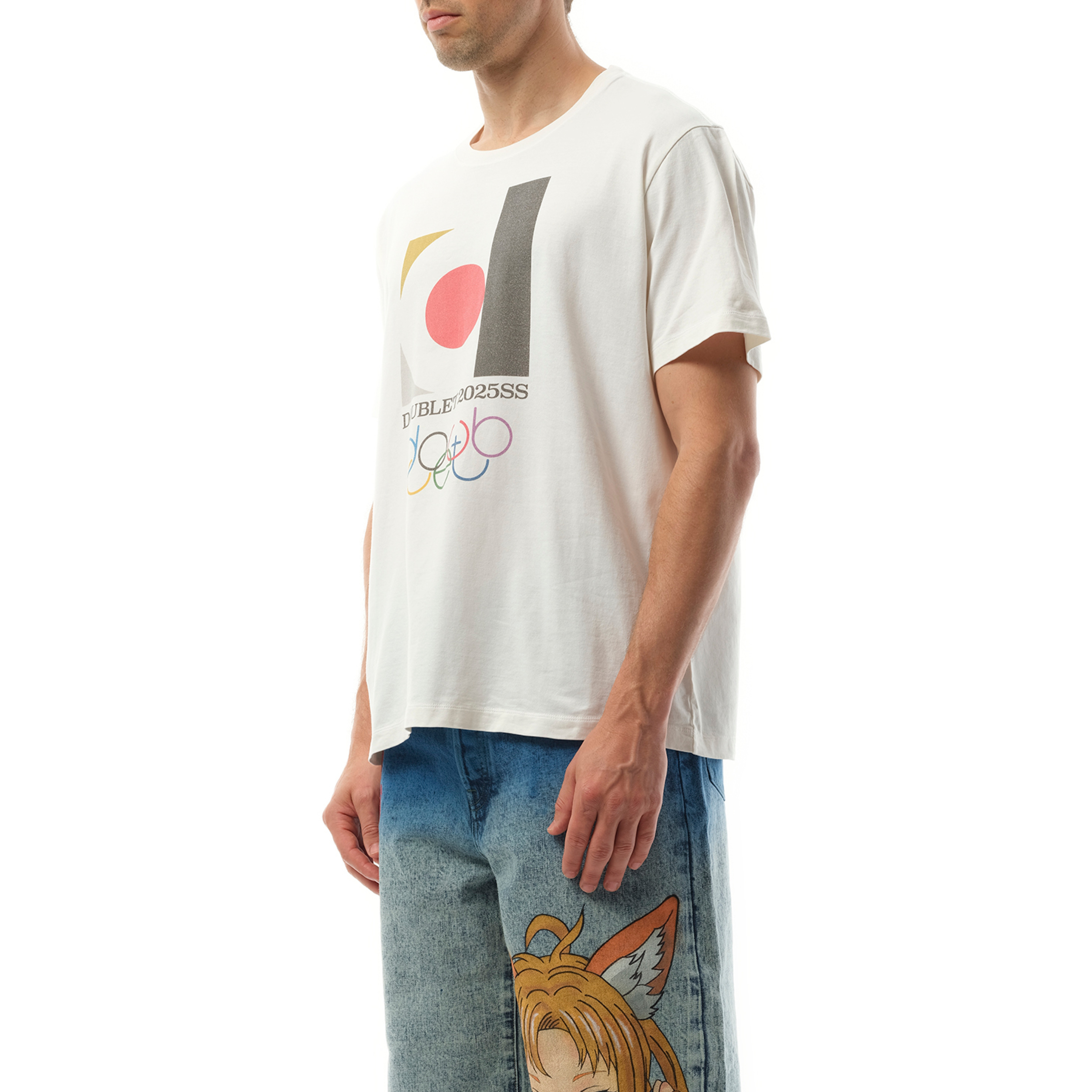 Doublet 2025SS Logo T-Shirt in White - 5