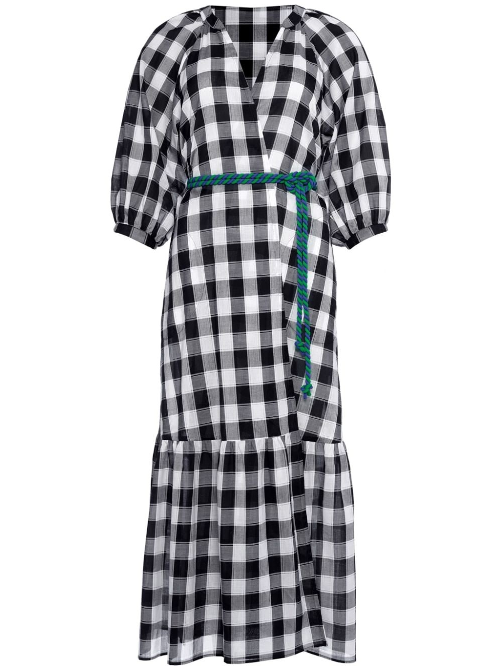 Chess check-patterned cotton dress - 1
