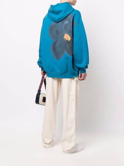 Marni flower-print cotton hoodie outlook