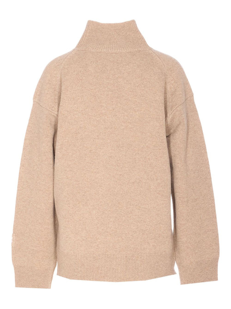 TORY BURCH embroidered-logo high-neck sweater outlook