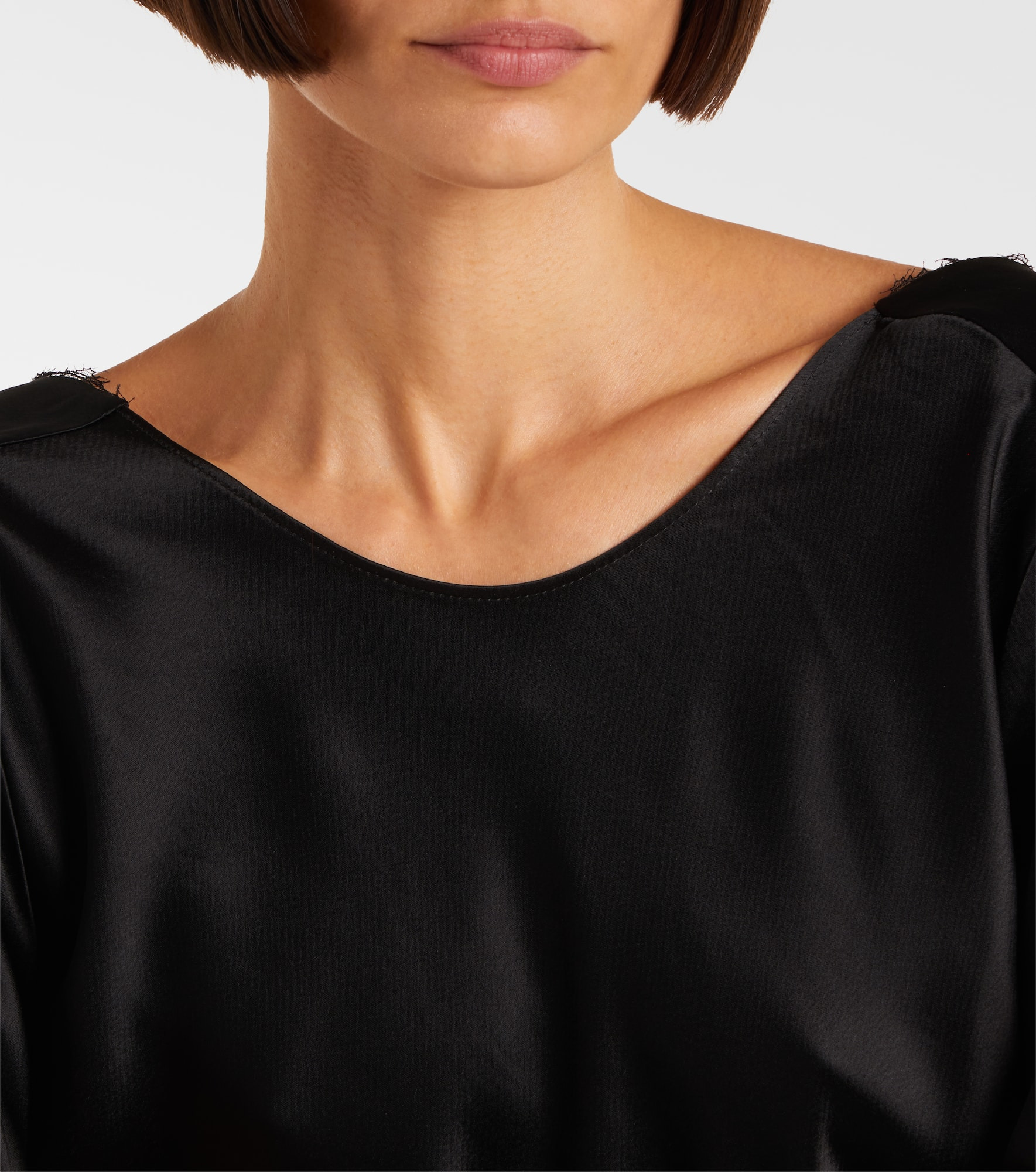 Barb draped satin top - 4