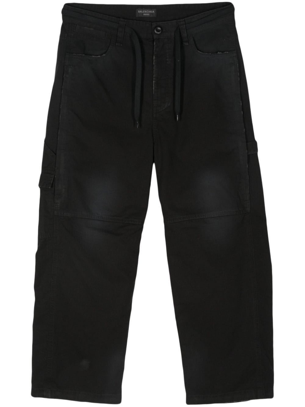 cotton cropped cargo trousers - 1