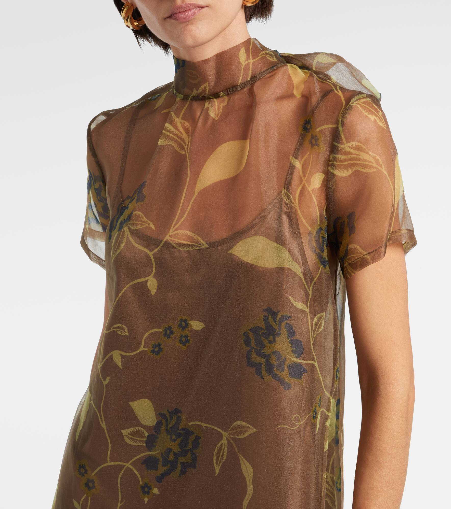 Calluna floral organza maxi dress - 4