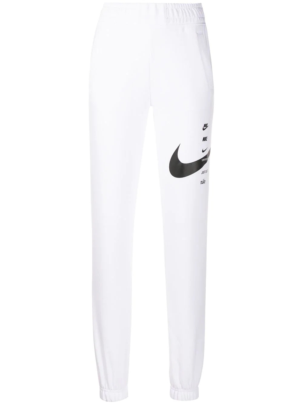 Swoosh logo print track pants - 1